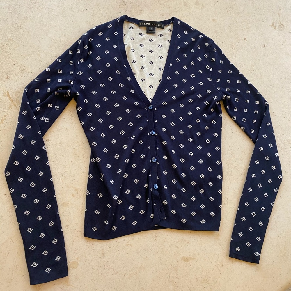 Ralph Lauren Silk Cardigan Black Label